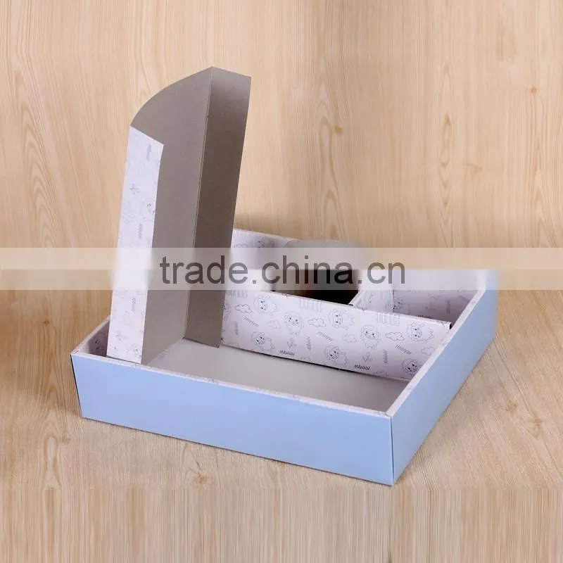 Customized rigid cardboard packaging box for baby clothes