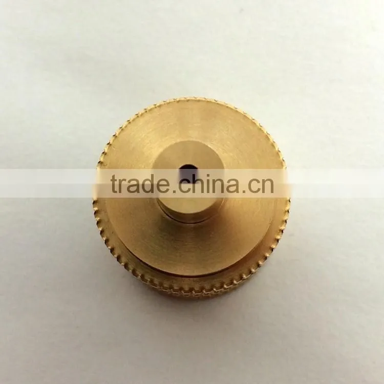 Customized high precision cnc brass inside thread knurled part
