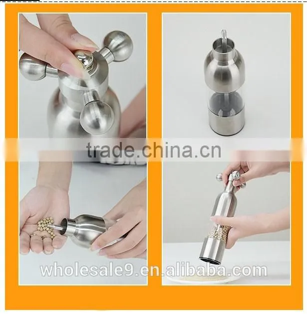 manual stainless steel Pepper grinder mill kitchen tools glass Pepper grinder