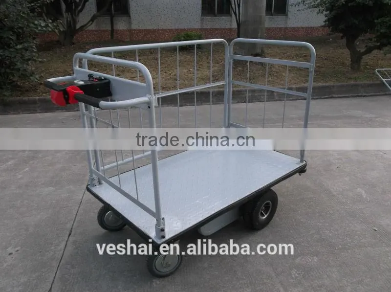 500kgs Electric Platform Cart with Rail for warehouse VH-ECF-50-(12.2 X 7.1)