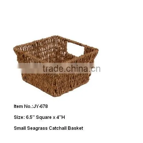 Seagrass weaving basket wall basket with handle