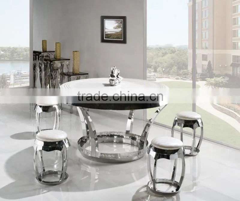 TH282 new design round marble top dining set