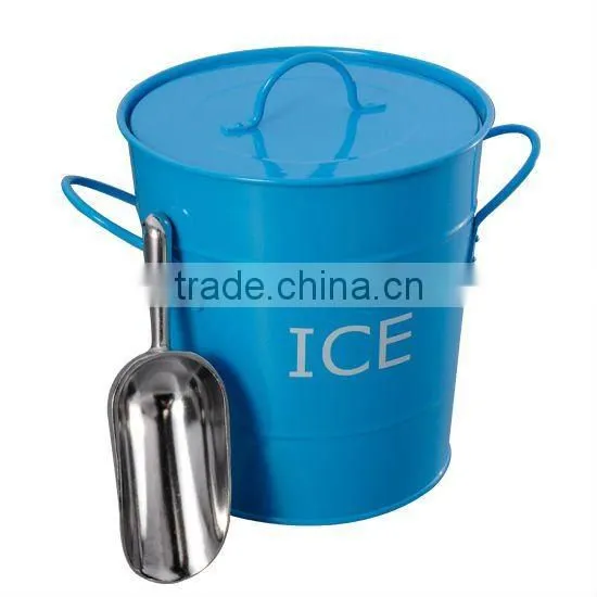 METAL ICE BUCKET WITH METAL SCOOP, BAR, PARTY
