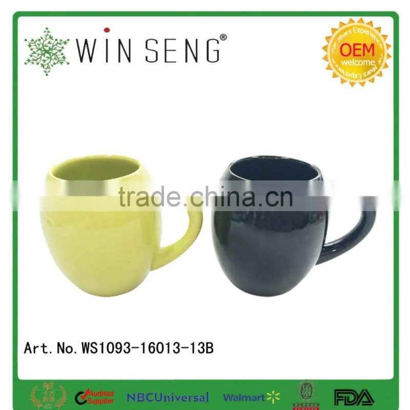 Porcelain white glazed mug for promotion