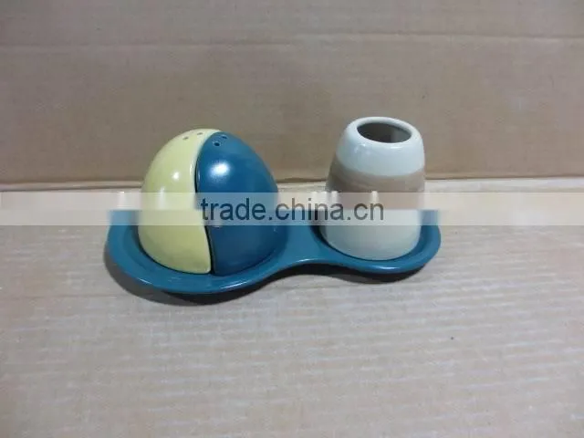 Good Ceramic Salt Pepper Oil Vinegar Set of New Classic