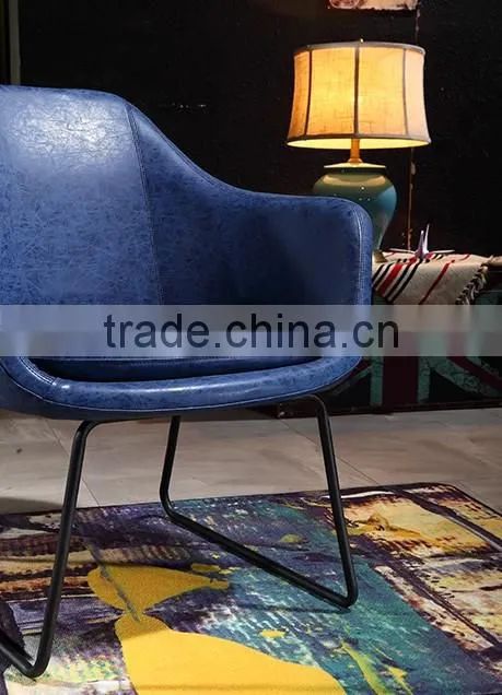 YYA14 dark blue color leather Modern Club Chair 2016 new fashion leisure chair for club