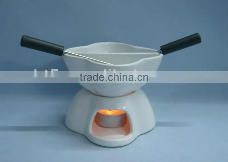 cheap custom chinese ceramic fondue set