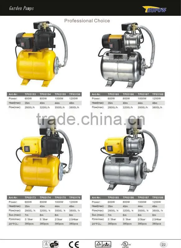 Garden Pump With Booster System