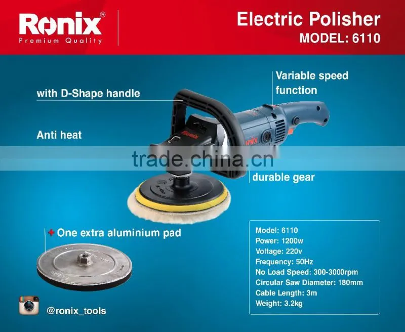 RONIX ELECTRIC POLISHER 6110 180MM 1200W 3.2KG