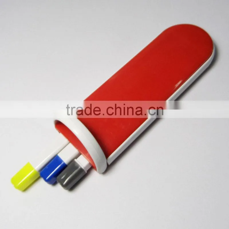 2014 promotional 3 in 1 highlighter pencil pen set