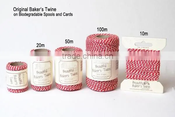 Hot sale black solid cotton packing gift twine bakers twine