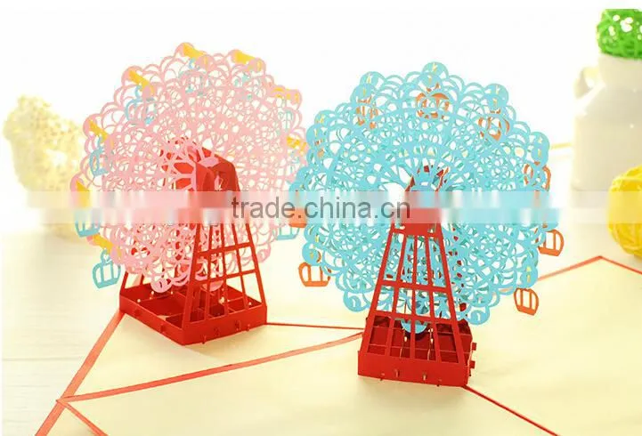 Creative 3D Ferris Wheel Cards New Design Greeting Card Holiday Greeting Card