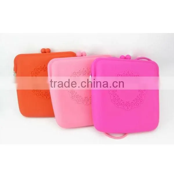 2013 silicone sling bag with lace pattern