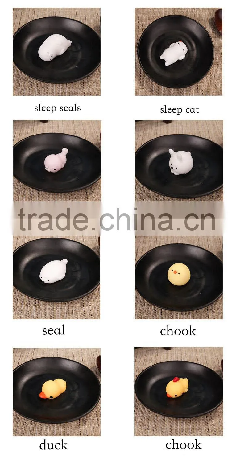 sticky on the wall toys sticky window toys promotion toys TPR soft cute animals