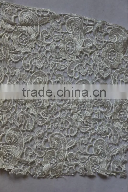 Allover floral embroidered lace fabric for garment trim