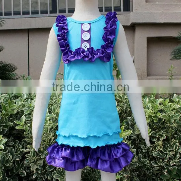 wholesale rpurple-blue kids outfits summer wear