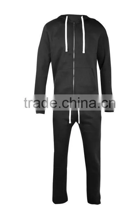 Cheap wholesale plain tracksuit 100% polyester hoodie tracksuit for men