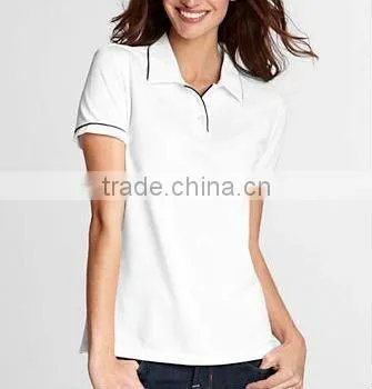 WOMEN'S LONG SLEEVE STRIPED RUGBY POLO