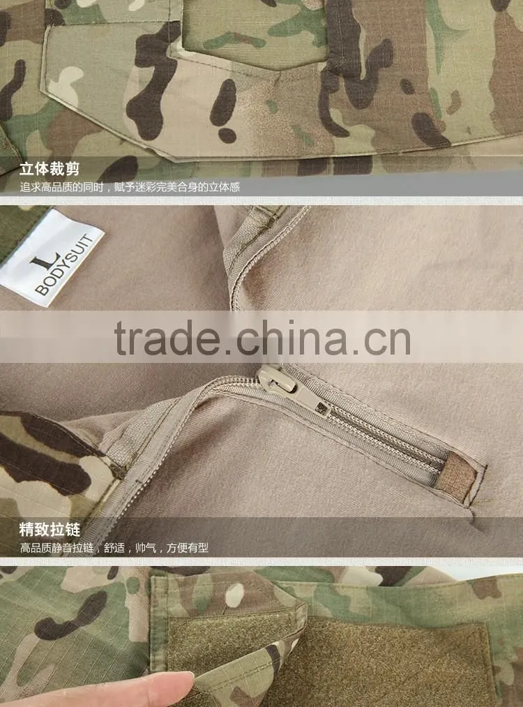 Outdoor Military Uniforms A-TACS FG Camouflage Clothing Multi color Frog Battle Suit Tactical Suit