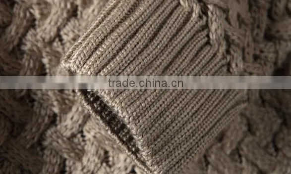 Crew neck 3D pattern fashion sweater for men