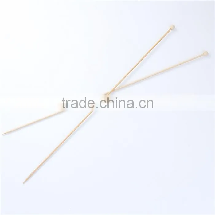 2.5mm Natural Bamboo Single Pointed Knitting Needles 34cm(13 3/8") long, 1 Pair