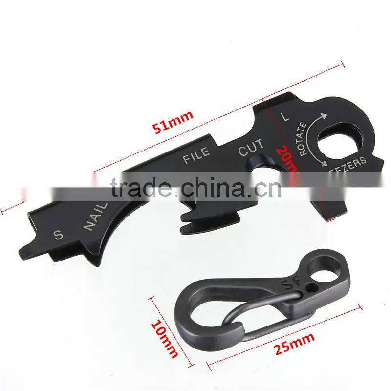 2017 New Arrival 8-in-1 Keychain Gadget Utility Key Ring EDC Multi-function Pocket Tool Survival Hot Sale