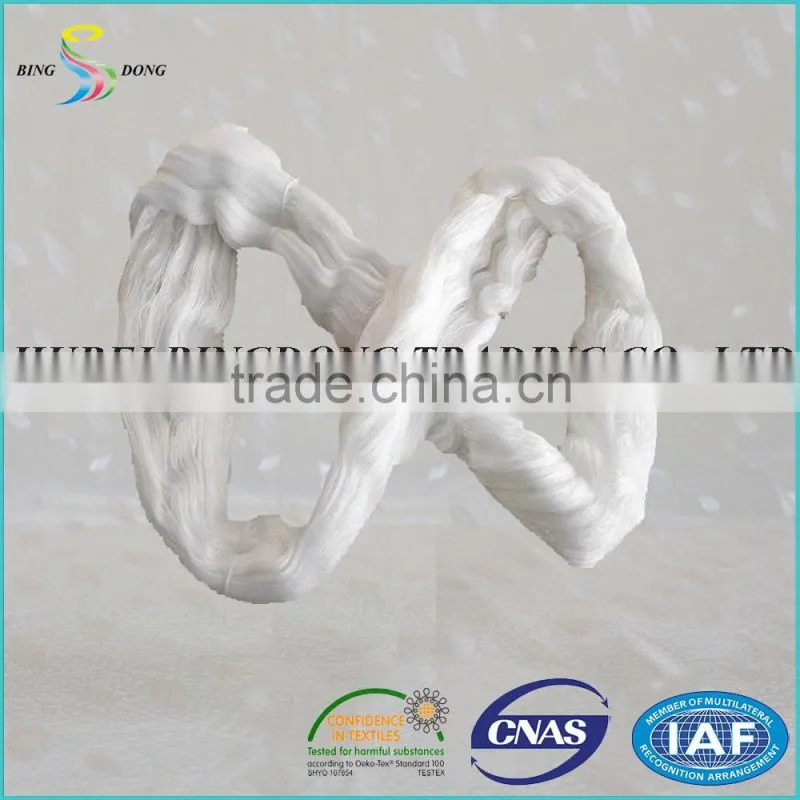 semi-dull 40s/2 100% polyester spun yarn in hanks