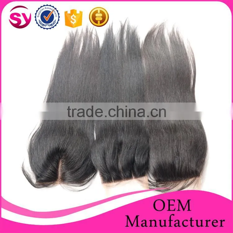 Virgin Hair Bundles with Lace Closure, 4x4 Three Part Cheap Huaman Hair Swiss Full Lace Closure with Baby Hair