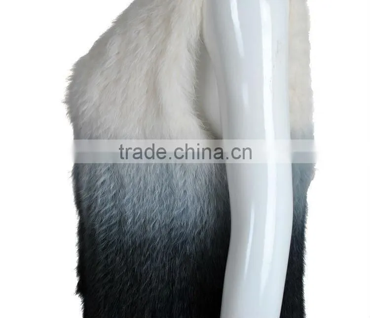 YR554 Fashion Women Short Style 1*1 Knit Rabbit Fur Vest Wholesale and Retail all Accept~Degrade~~