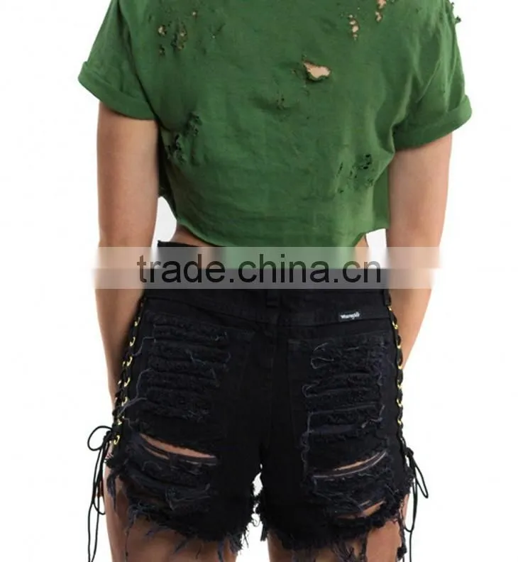 Wholesale Black Booty Women Sexy Bandage Summer Shorts