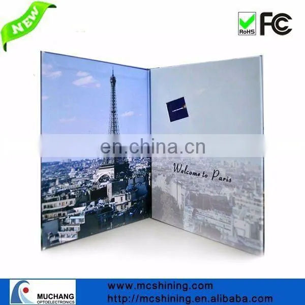 Paper Craft 7inch TFT Screen 128M LCD video Invitation card