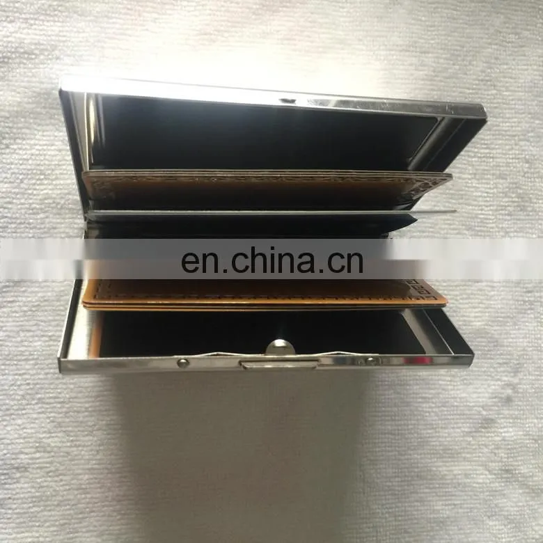 Name card case with aluminum sheet for sublimation