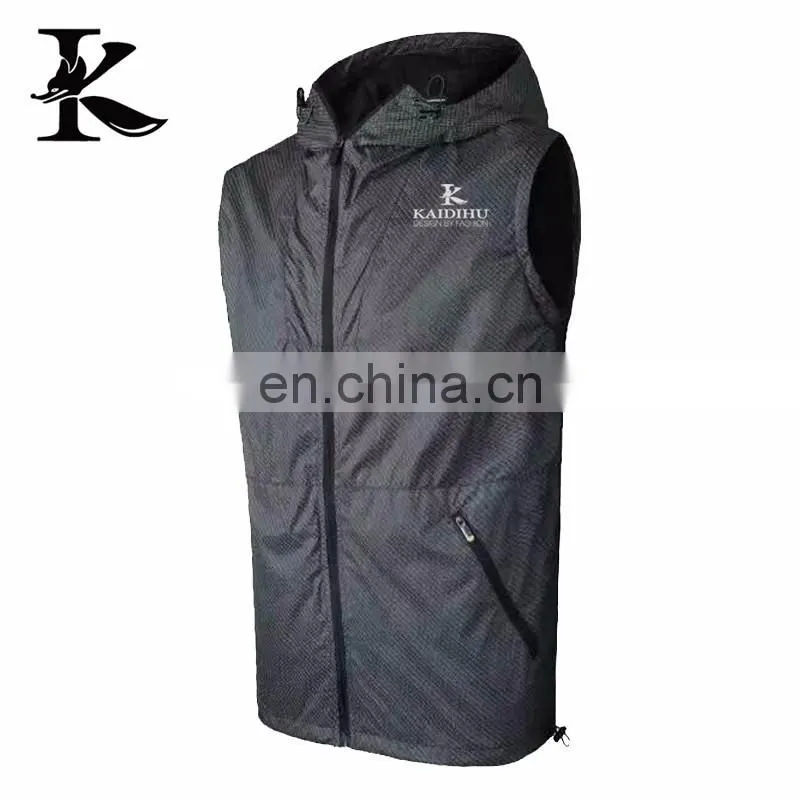 Man Wind Vest Detachable Sleeve Jacket