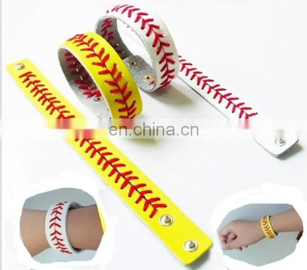 Handmade sport friendship leather wrap bracelet