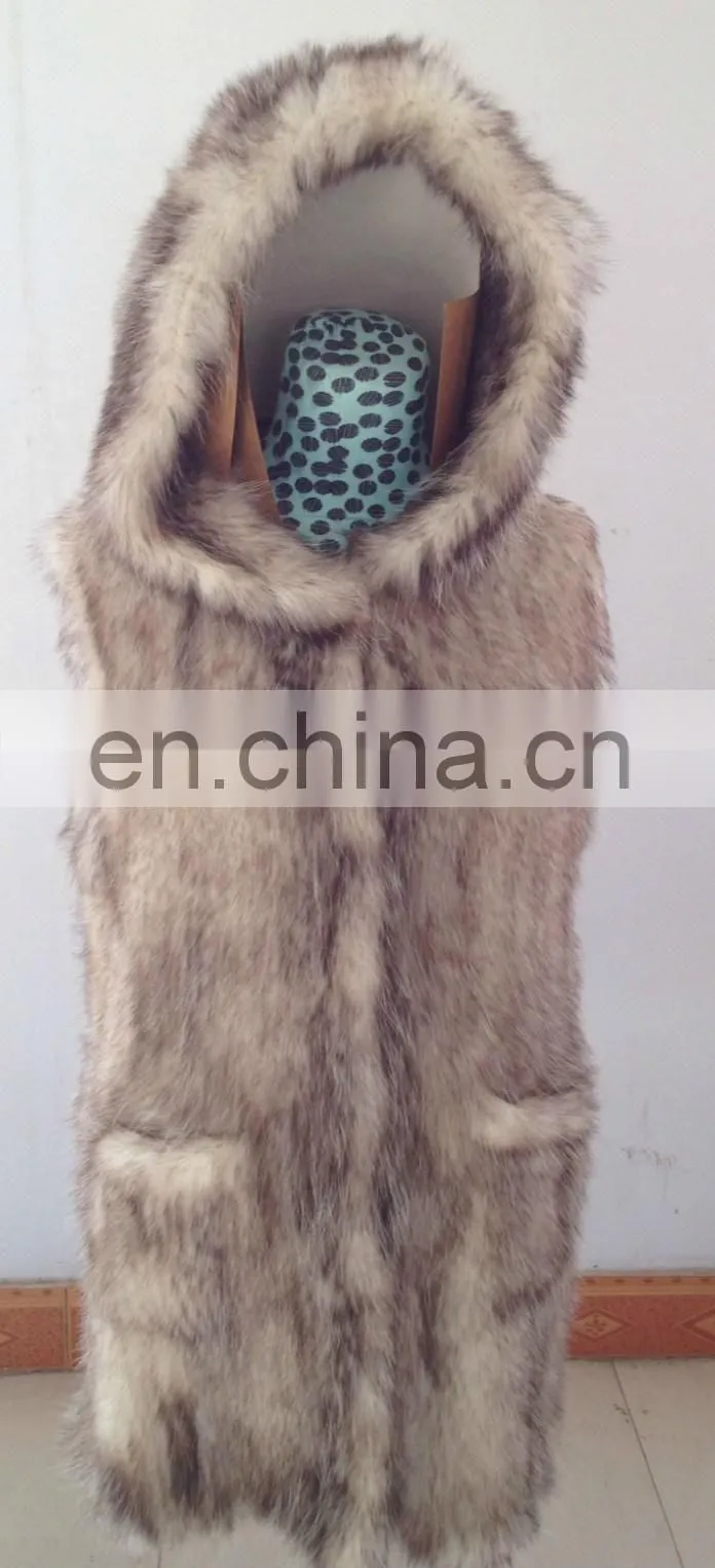 Genuine Possum Fur long vest for Women