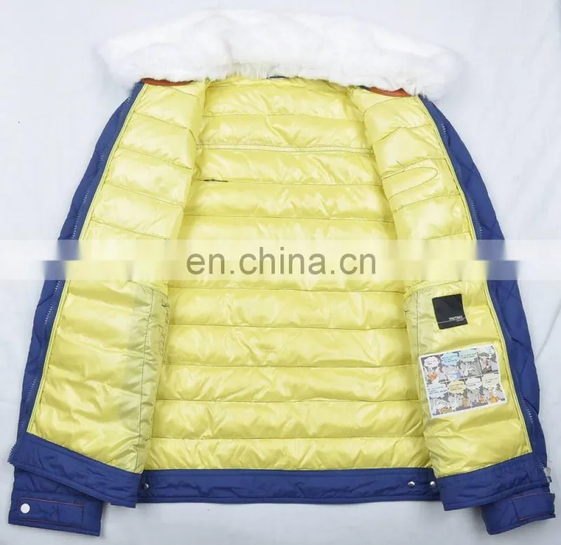 lastest fashion winter fur collar thick padded stylish men down jacket