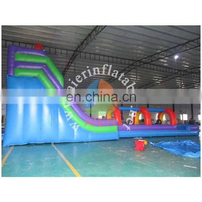 Hot sale long outdoor inflatable slide/ inflatable water slide clearance for child and adult