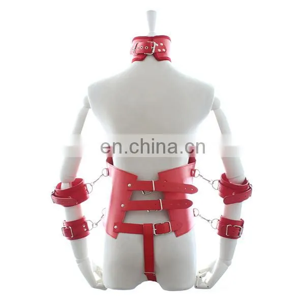China adult product manufacturer, leather sex toy bondage harness