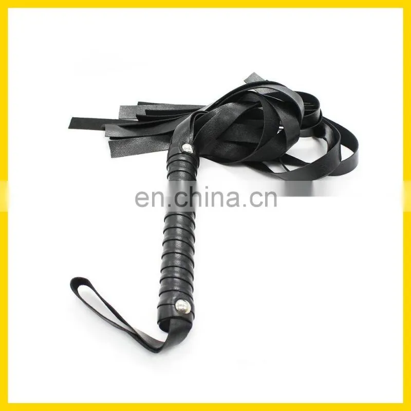 classic faux PVC leather whip for party favor toy