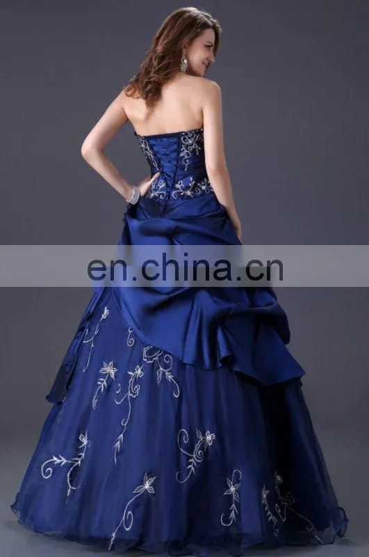 Grace Karin New Fashion Strapless Blue Puffy Ball Gowns CL2963