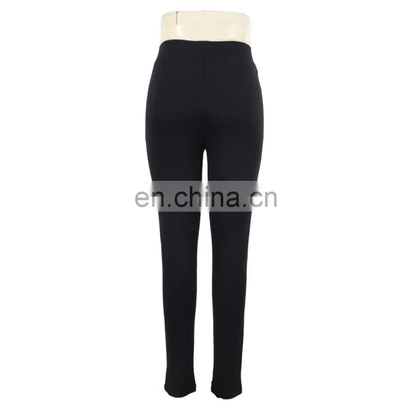 Knitted Old Women Zipper Pocket Formal Trouser Pant ODM Factory