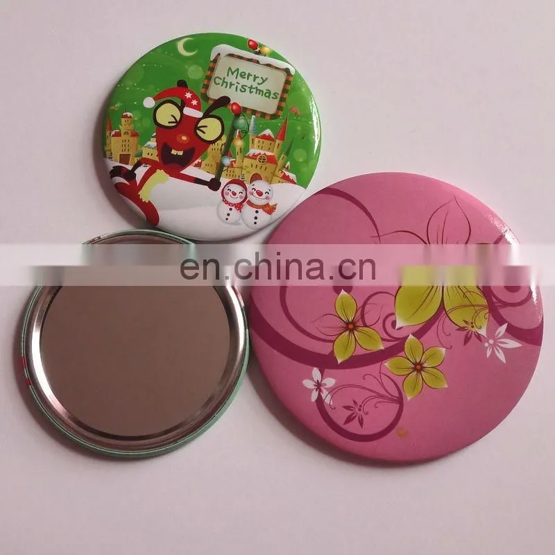 OEM factory -Promotional tinplate pocket mirror