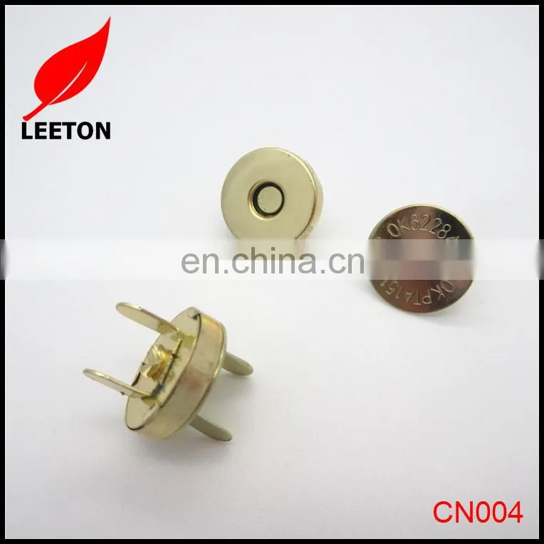 Factory supply 14mm gold magnetic snap button for handbag