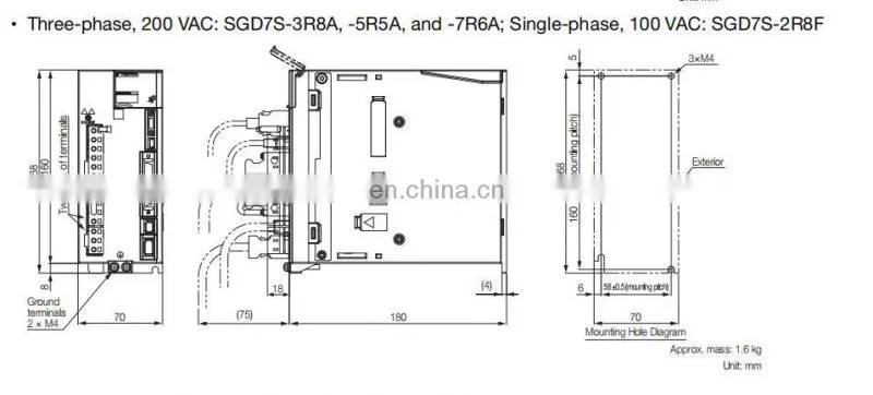 Yaskawa Sigma 7 AC Servo Drive 5kw SGDS-330A00A002