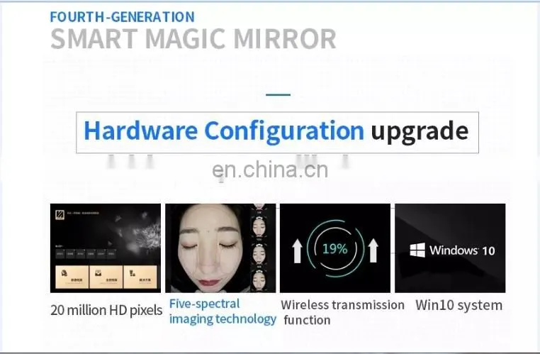 Portable Skin analyzer RGB/UV/polarised light with tablet skin scan system machine for salon use