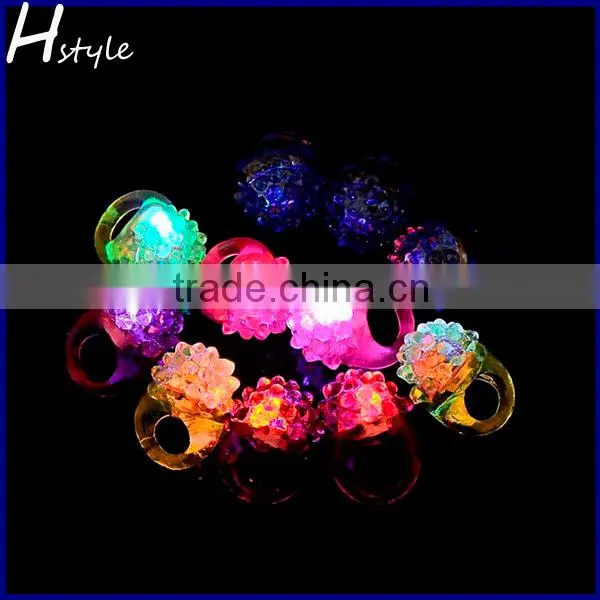Rubber LED Toy Flashing Bumpy Ring SL013