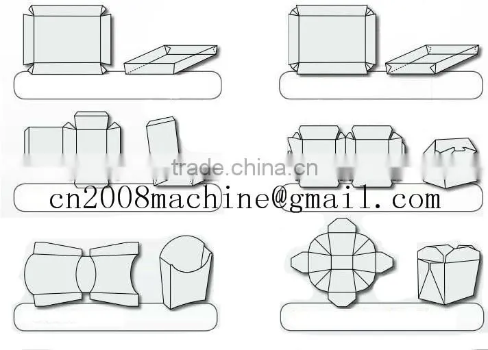 HAS VIDEO disposable paper fast food container/box print machine with CE standard