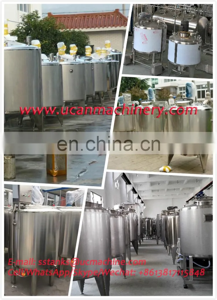 2000 Liter Stainless Steel Small Scale Milk Cooler Tank
