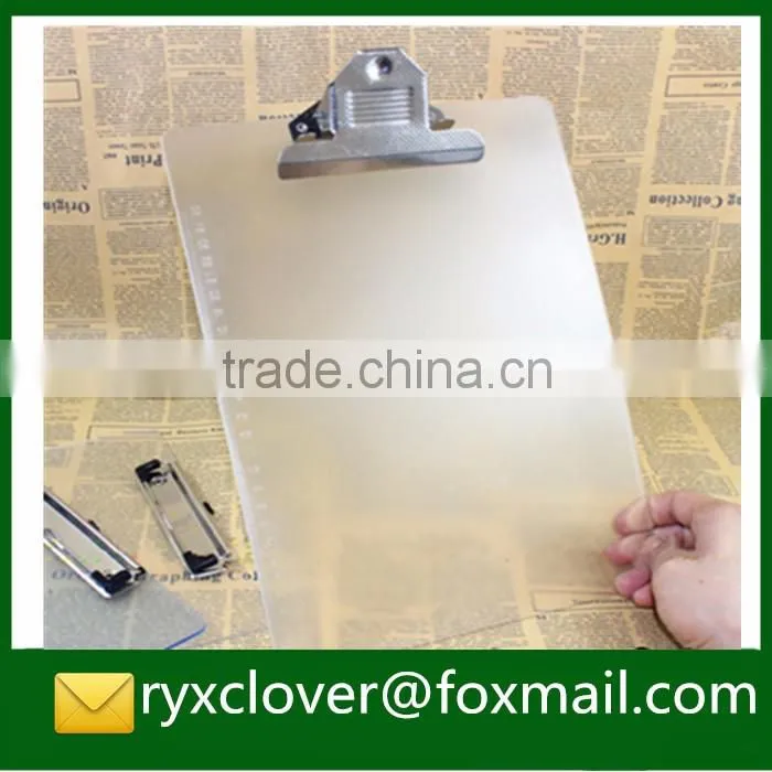 Transparent A4/A5/A6 2mm PP plastic writing clipboard