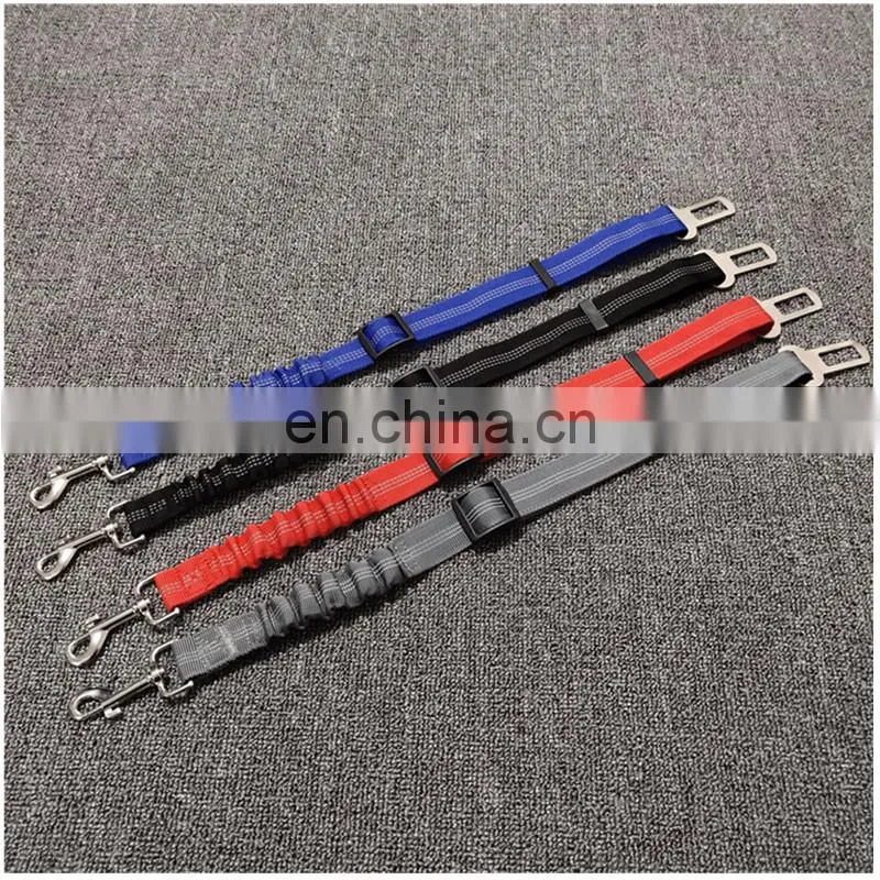 Pet Car Seat Belt Dog Seat Belt Dog Leash Vehicle Belt Adjustable Cushioning Elastic Reflective Safety Rope for Dog Cat
